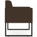 Poltrona Decorativa Sala de Estar e Recepção Base Fixa De Metal Helô L02 Suede Marrom - Lyam Decor