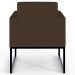 Poltrona Decorativa Sala de Estar e Recepção Base Fixa De Metal Helô L02 Suede Marrom - Lyam Decor