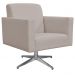 Poltrona Decorativa com Base Giratória Para Sala de Estar Helô L02 Linho Bege - Lyam Decor