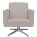 Poltrona Decorativa com Base Giratória Para Sala de Estar Helô L02 Linho Bege - Lyam Decor