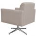 Poltrona Decorativa com Base Giratória Para Sala de Estar Helô L02 Linho Bege - Lyam Decor