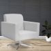 Poltrona Decorativa com Base Giratória Para Sala de Estar Helô L02 Linho Cinza - Lyam Decor