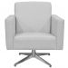 Poltrona Decorativa com Base Giratória Para Sala de Estar Helô L02 Linho Cinza - Lyam Decor