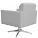 Poltrona Decorativa com Base Giratória Para Sala de Estar Helô L02 Linho Cinza - Lyam Decor