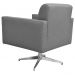 Poltrona Decorativa com Base Giratória Para Sala de Estar Helô L02 Linho Cinza Escuro - Lyam Decor