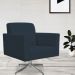Poltrona Decorativa com Base Giratória Para Sala de Estar Helô L02 Suede Azul Marinho - Lyam Decor