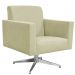 Poltrona Decorativa com Base Giratória Para Sala de Estar Helô L02 Suede Bege - Lyam Decor