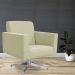 Poltrona Decorativa com Base Giratória Para Sala de Estar Helô L02 Suede Bege - Lyam Decor