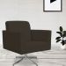 Poltrona Decorativa com Base Giratória Para Sala de Estar Helô L02 Suede Marrom - Lyam Decor