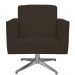 Poltrona Decorativa com Base Giratória Para Sala de Estar Helô L02 Suede Marrom - Lyam Decor
