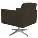 Poltrona Decorativa com Base Giratória Para Sala de Estar Helô L02 Suede Marrom - Lyam Decor