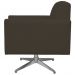 Poltrona Decorativa com Base Giratória Para Sala de Estar Helô L02 Suede Marrom - Lyam Decor