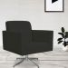 Poltrona Decorativa com Base Giratória Para Sala de Estar Helô L02 Suede Preto - Lyam Decor