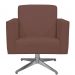 Poltrona Decorativa com Base Giratória Para Sala de Estar Helô L02 Suede Rosê - Lyam Decor