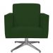 Poltrona Decorativa com Base Giratória Para Sala de Estar Helô L02 Suede Verde Musgo - Lyam Decor