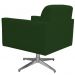 Poltrona Decorativa com Base Giratória Para Sala de Estar Helô L02 Suede Verde Musgo - Lyam Decor