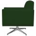Poltrona Decorativa com Base Giratória Para Sala de Estar Helô L02 Suede Verde Musgo - Lyam Decor
