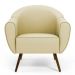 Poltrona Decorativa com Pés Palito Nina D02 Corano Bege C-26 - Lyam Decor