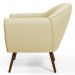 Poltrona Decorativa com Pés Palito Nina D02 Corano Bege C-26 - Lyam Decor