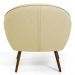 Poltrona Decorativa com Pés Palito Nina D02 Corano Bege C-26 - Lyam Decor