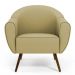 Poltrona Decorativa com Pés Palito Nina D02 Corano Bege Escuro C-19 - Lyam Decor