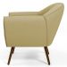 Poltrona Decorativa com Pés Palito Nina D02 Corano Bege Escuro C-19 - Lyam Decor