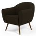 Poltrona Decorativa com Pés Palito Nina D02 Corano Marrom C-34 - Lyam Decor