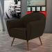 Poltrona Decorativa com Pés Palito Nina D02 Corano Marrom C-34 - Lyam Decor