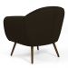 Poltrona Decorativa com Pés Palito Nina D02 Corano Marrom C-34 - Lyam Decor