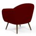 Poltrona Decorativa com Pés Palito Nina D02 Veludo Marsala C-278 - Lyam Decor