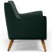 Poltrona Decorativa com Pés de Madeira Taroba D02 Linho Verde C-117 - Lyam Decor