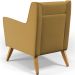 Poltrona Decorativa com Pés de Madeira Taroba D02 Veludo Mostarda C-260 - Lyam Decor
