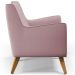 Poltrona Decorativa com Pés de Madeira Taroba D02 Veludo Rosê C-305 - Lyam Decor