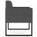 Poltrona Decorativa para Sala E Recepção Base Fixa De Metal Helô L02 Linho Cinza Escuro - Lyam Decor