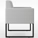 Poltrona Para Sala De Estar Base Fixa De Metal Helô L02 Facto Cinza Metalizado - Lyam Decor