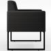 Poltrona Para Sala De Estar Base Fixa De Metal Helô L02 Facto Preto Metalizado - Lyam Decor