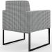 Poltrona Para Sala De Estar Base Fixa De Metal Helô L02 Pied Poule - Lyam Decor