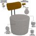 Poltrona Para Sala De Estar Decorativa Base Fixa Luara M03 Linho Cinza - Lyam Decor