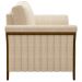 Poltrona Para Sala De Estar Decorativa Base Fixa Stefan M03 Linho Bege - Lyam Decor