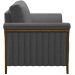 Poltrona Para Sala De Estar Decorativa Base Fixa Stefan M03 Linho Chumbo - Lyam Decor