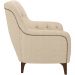 Poltrona Para Sala De Estar Decorativa Com Tachas Base Fixa Blenda M03 Linho Bege - Lyam Decor