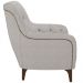 Poltrona Para Sala De Estar Decorativa Com Tachas Base Fixa Blenda M03 Linho Cinza - Lyam Decor
