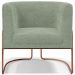 Poltrona Para Sala De Estar Decorativa Fixa Base Aço New Cobre Betina D02 Bouclê Oliva - Lyam Decor