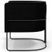 Poltrona Para Sala De Estar Decorativa Fixa Base Aço Preto Betina D02 Bouclê Preto - Lyam Decor