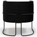 Poltrona Para Sala De Estar Decorativa Fixa Base Aço Preto Betina D02 Bouclê Preto - Lyam Decor