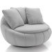 Poltrona Para Sala De Estar Decorativa Giratória Kira M03 Veludo Cinza - Lyam Decor