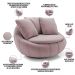 Poltrona Para Sala De Estar Decorativa Giratória Kira M03 Veludo Rosê - Lyam Decor