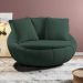 Poltrona Para Sala De Estar Decorativa Giratória Kira M03 Veludo Verde - Lyam Decor