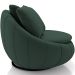 Poltrona Para Sala De Estar Decorativa Giratória Kira M03 Veludo Verde - Lyam Decor