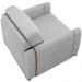 Poltrona Para Sala De Estar Decorativa Pés De Madeira Base Fixa Flora M03 Veludo Cinza - Lyam Decor